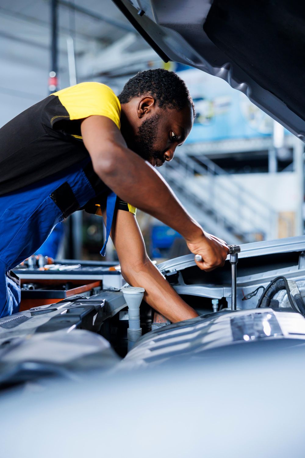 Professional car service technician